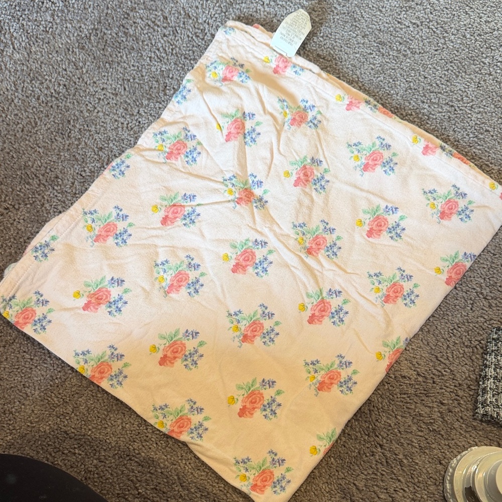 Janie & Jack floral print soft swaddle blanket